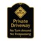 Signmission Designer Series-No Turn Around Or Trespassing With No Outlet Symbol, 24" H, BG-1824-9945 A-DES-BG-1824-9945 - alternate 1